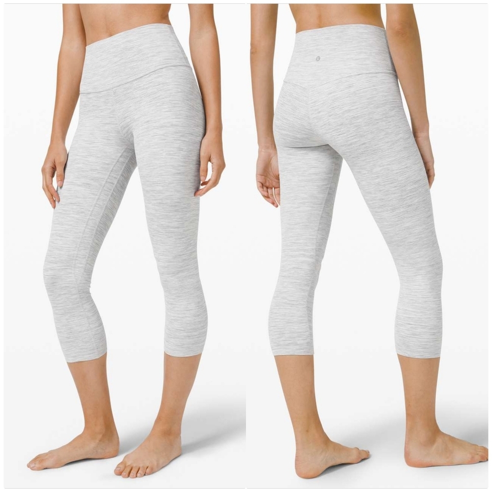 Lululemon Align Crop 21" Wee Are From Space Nimbus Battleship size 8